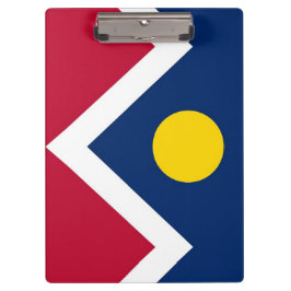 Prancheta Patriótica com a bandeira de Denver, EUA