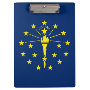 Prancheta patriótica com a bandeira de Indiana,