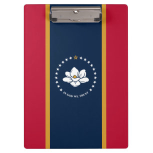Prancheta Patriótica com a bandeira do Mississippi