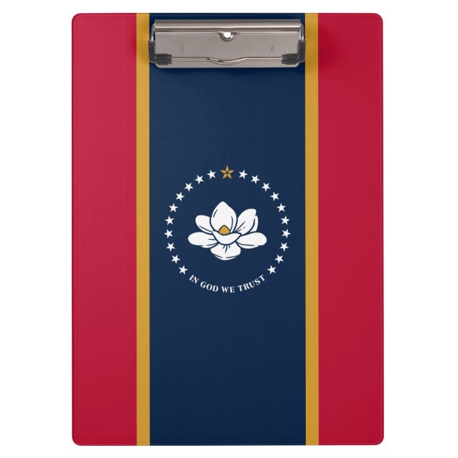 Prancheta Patriótica com a bandeira do Mississippi (Frente)