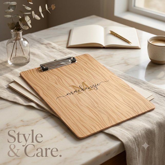 Prancheta Personalizada com Nome e Inicial (Personalized Clipboard with Name and Initial)