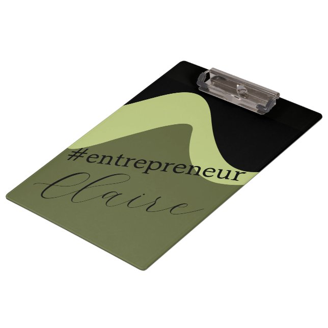 Prancheta Personalizada de Empreendedor com Nome (Inclinado)