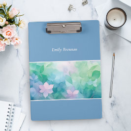 Prancheta Personalizada de Flor de Aquarela Abstra