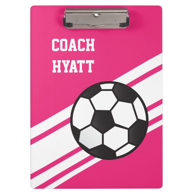 Prancheta personalizada do futebol treinador (Frente)