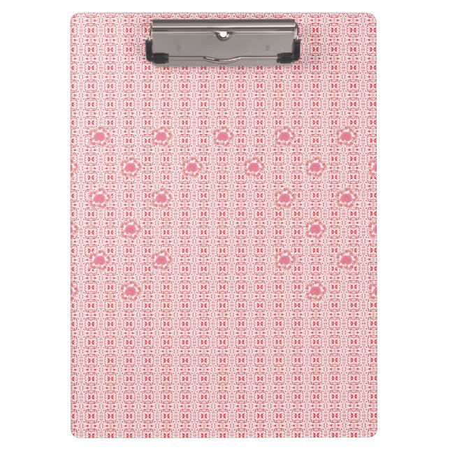 Prancheta Personalizada Rosa Floral para Professor (Frente)