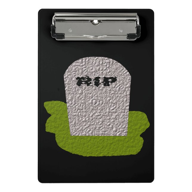 Prancheta Placa de Clipboard Mini Tombstone RIP (Frente)