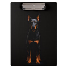 Prancheta Preta 4 Luxo, Cão Doberman Guardião