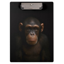 Prancheta Preta 4 Luxo, Chimpanzé Sereno