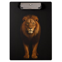 Prancheta Preta 4 Luxo, Leão Majestoso