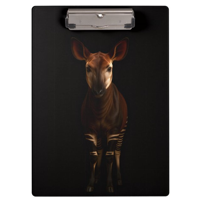 Prancheta Preta 4 Luxo, Okapi da Floresta (Frente)