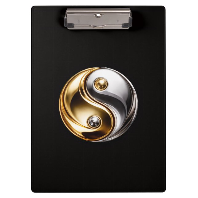 Prancheta Preta 4 Luxo, Yin Yang Harmonia (Frente)