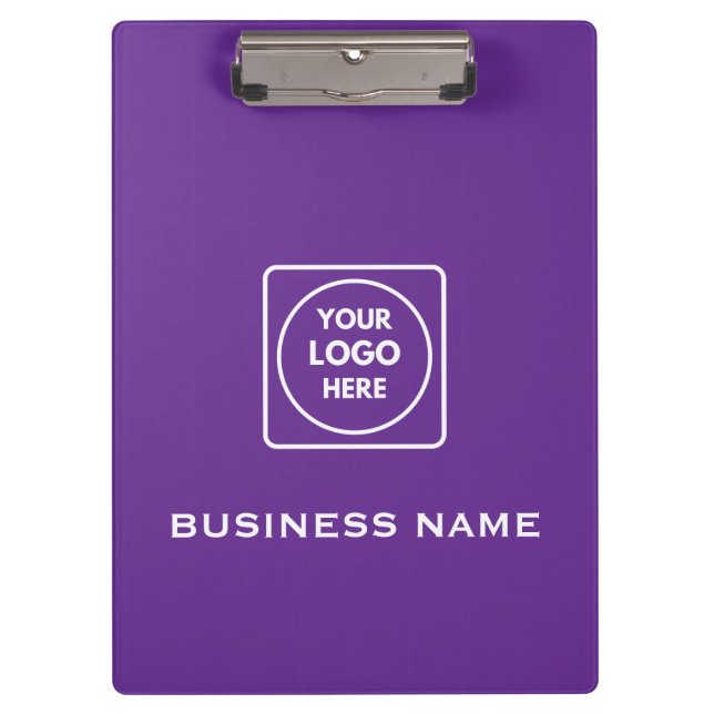Prancheta Pro com Logotipo Empresarial Roxo (Frente)