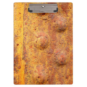 Prancheta rebitada oxidada do metal