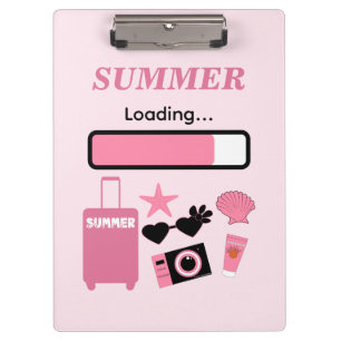 Prancheta Rosa de Carregamento de Verão