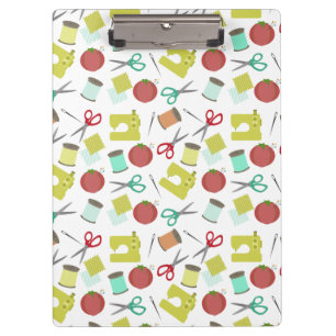 Prancheta Sewing retro do teste padrão