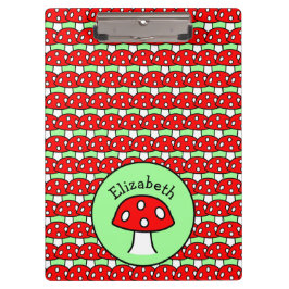 Prancheta vermelha do cogumelo