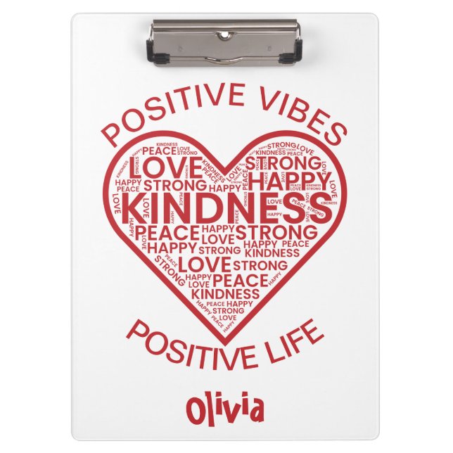 Prancheta Vibrações Positivas Vida Positiva (Frente)