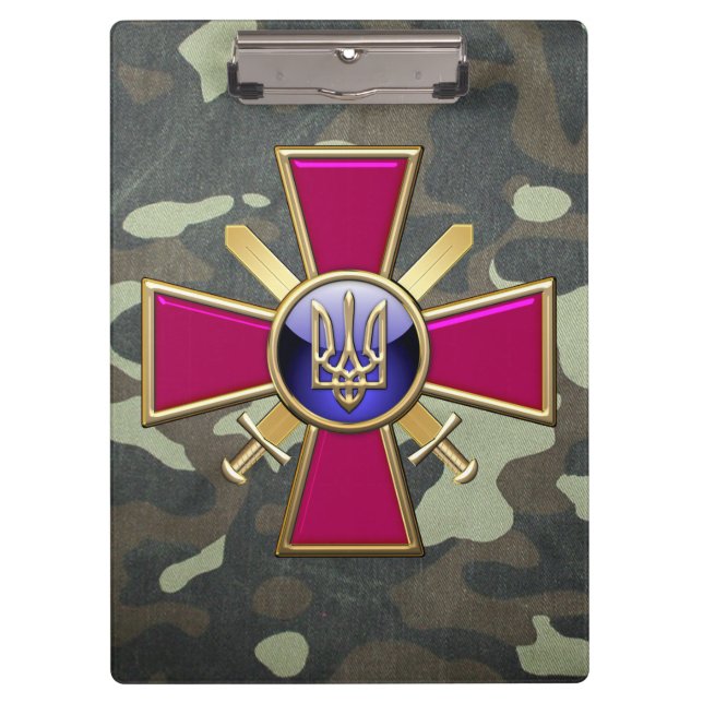 Pranchetas [110] Emblema das Forças Terrestres Ucranianas (Frente)