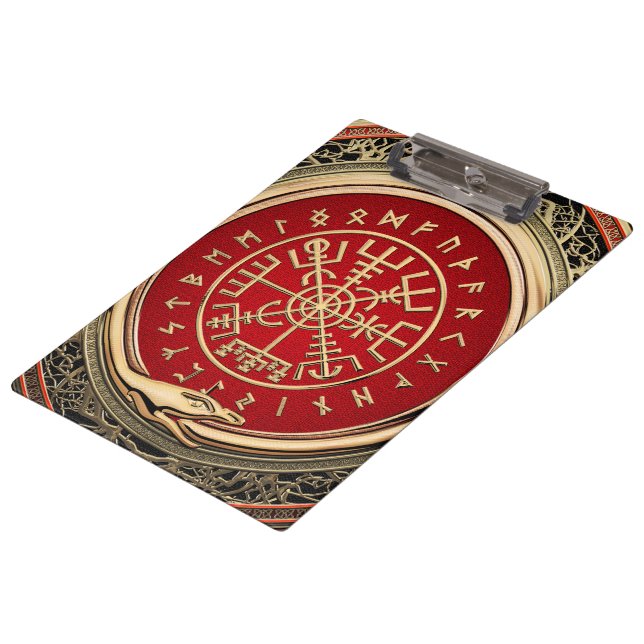 Pranchetas [110] Vegvisir - Bússola Dourada Mágica (Inclinado)