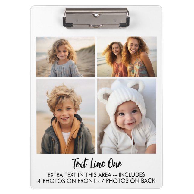 Pranchetas 11 Photos - 4 Front, 7 Back - Black Text on White (Frente)