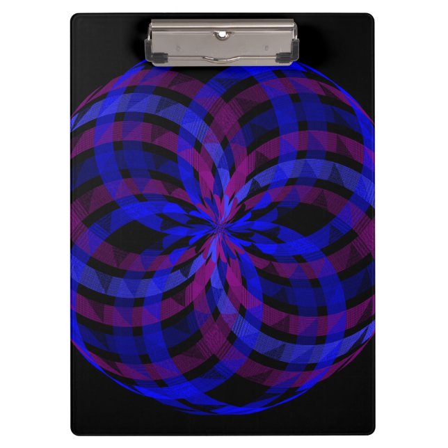 Pranchetas 3D Center Flower Petal Geometric Clipboard (Frente)