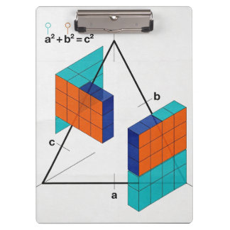 Pranchetas 3D Pythagorean Theorem Math Clipboard