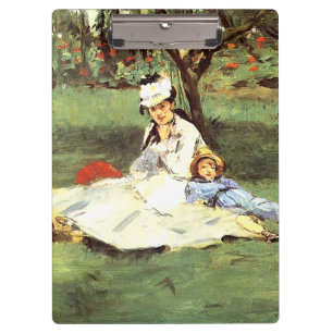 Pranchetas A família Monet no seu jardim Edouard Manet