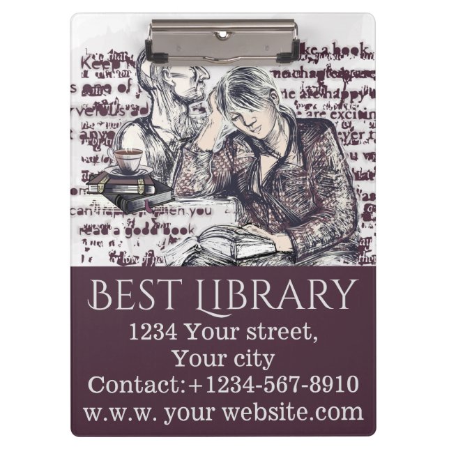 Pranchetas A garota lendo um livro (Frente)