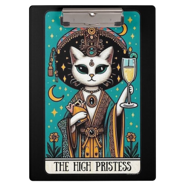 Pranchetas A Gata da Alta Sacerdotisa Tarot | Mística e Bruxa (Frente)
