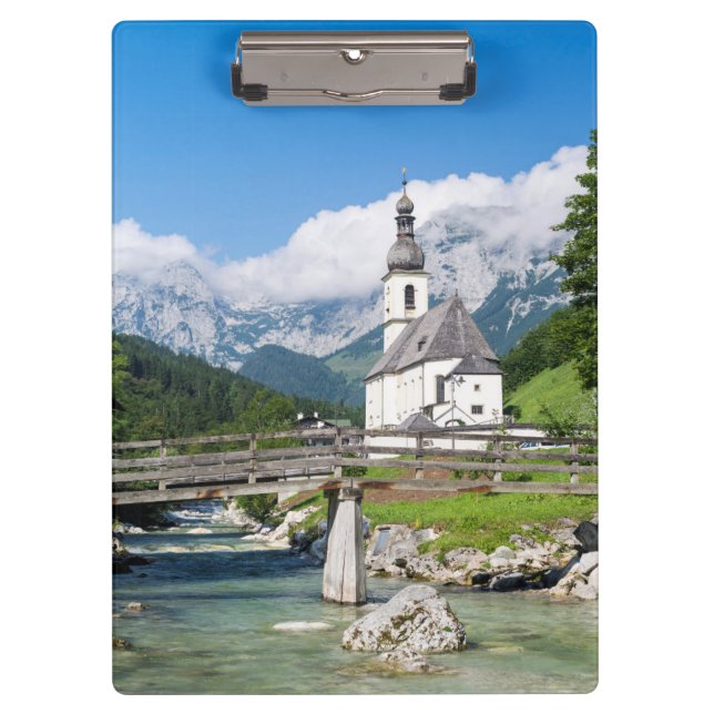 Pranchetas A igreja paroquial de Ramsau na Baviera, Alemanha (Frente)