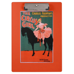 Pranchetas A menina do circo - mulher no teatro do cavalo