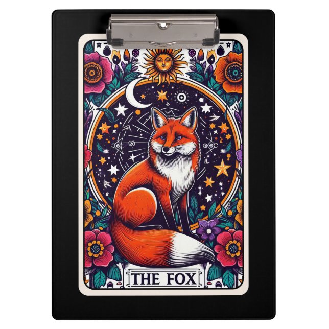 Pranchetas A Raposa | Carta de Tarot do Animal Místico (Frente)