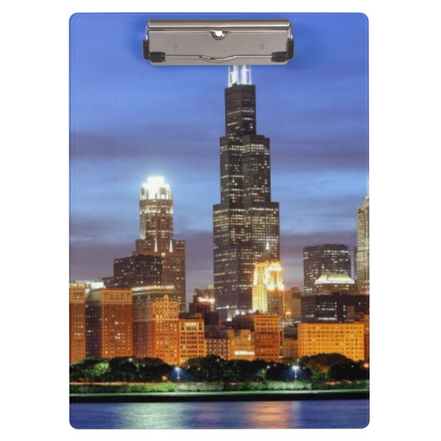 Pranchetas A skyline de Chicago do planetário de Adler (Frente)