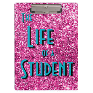 Pranchetas A vida de um estudante - Versão brilhante rosa