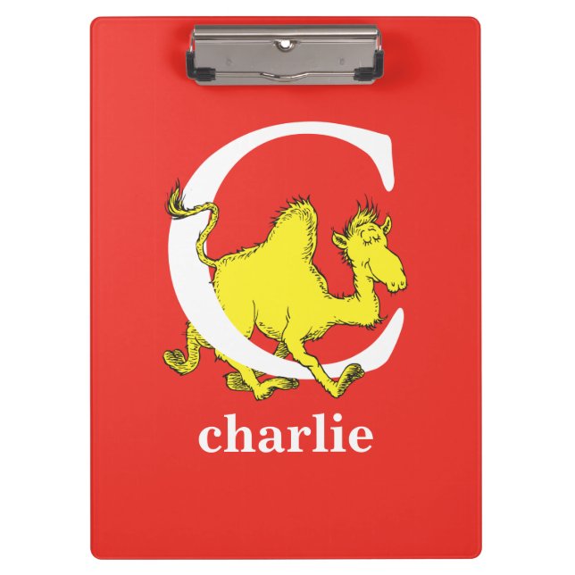 Pranchetas ABC do Dr. Seuss: Letra C - Branco | Adicione seu  (Frente)
