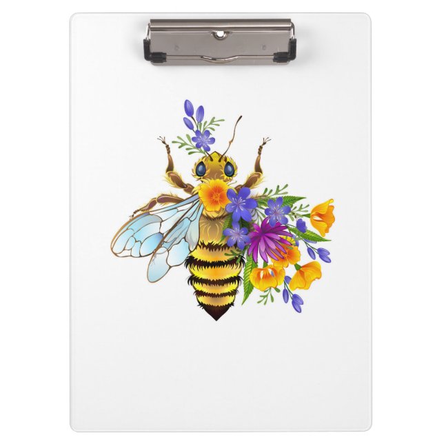 Pranchetas Abeja flor com plantas silvestres (Frente)