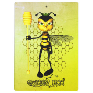 Pranchetas Abelha Rainha Amarela e negra com pente de mel