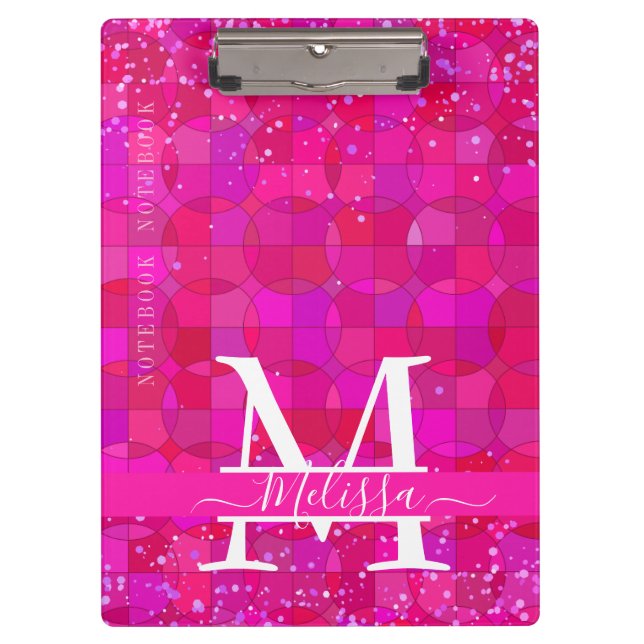 Pranchetas Abstract Fuchsia Red Customizable (Frente)
