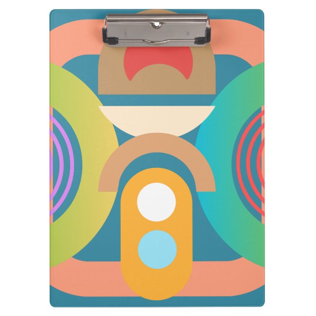 Pranchetas Abstrato Art Deco Moderno Colorido (Frente)