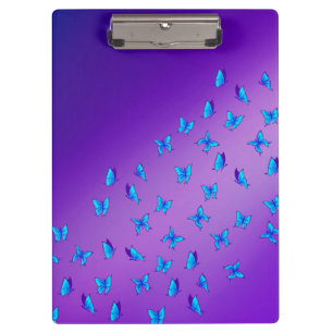 Pranchetas Abstrato Blue Moonbeams and Butterflies Clipboard