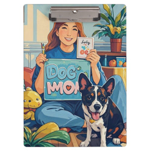 Pranchetas Abstrato Cartoon cão mãe cachorrinho