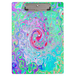 Pranchetas Abstrato da Groovy com espiral retrógrada e verde