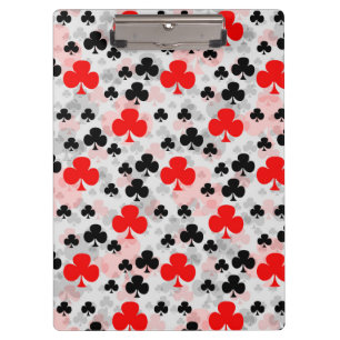 Pranchetas Abstrato do Red Black Clover Club - Padrão Design
