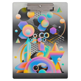 Pranchetas Abstrato geométrica vibrante e branca