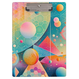 Pranchetas Abstrato geométrica vibrante e branca