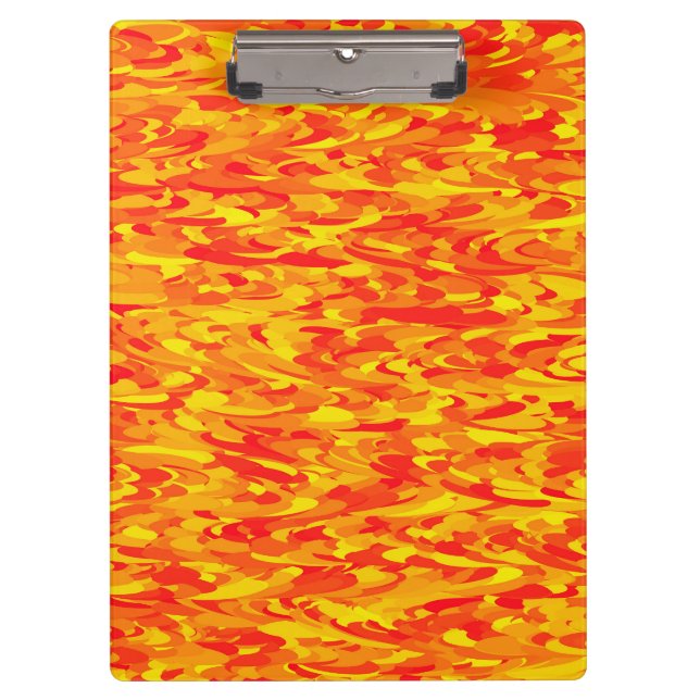 Pranchetas Abstrato - Padrão Laranja Amarelo (Frente)