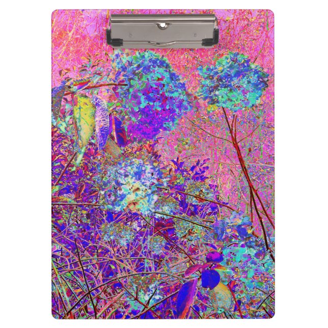 Pranchetas Abstrato púrpura e azul-hidrangea com magenta (Frente)