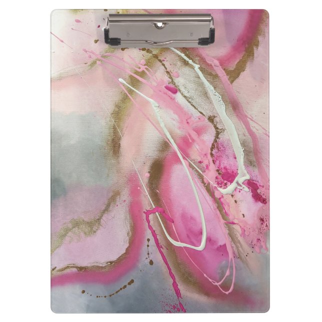 Pranchetas Abstrato rosa pastel na cana (Frente)