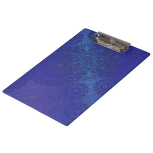 Pranchetas Aceitação   Medalhões Blue Indigo Violet Boho
