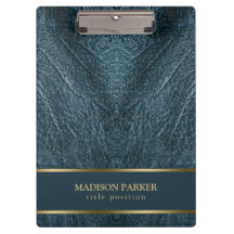 Acentos Dourados de Couro Azul